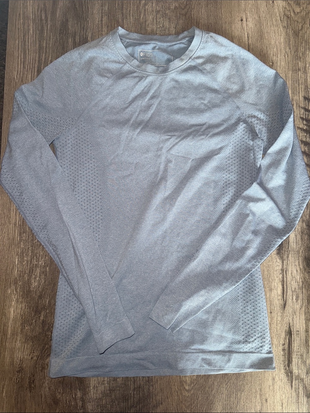 Light Blue FIGS XS Seamless Long Sleeve Underscrub